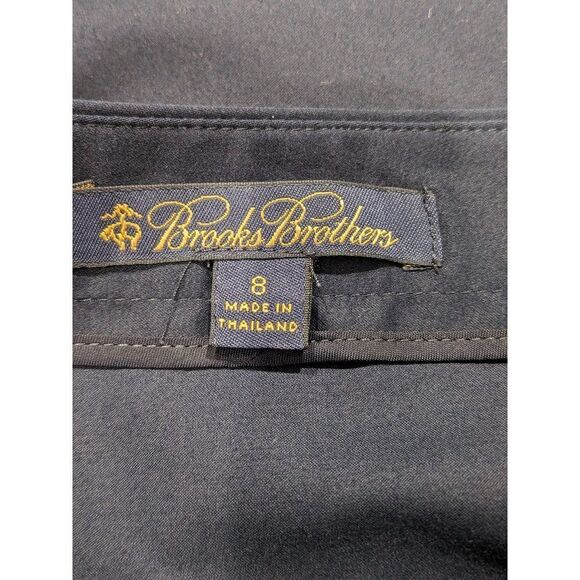 Brooks Brothers Navy Blue Ribbon Tie Waist Midi Wrap Skirt, 8 - Picture 8 of 8